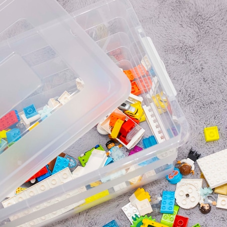 Pojemnik Plastikowy Pudełko Plastikowe Z Pokrywką Na Kółkach Pudło Box 40L