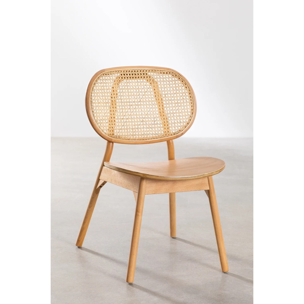 Krzesło drewniane z plecionką wiedeńską naturalne Mulno