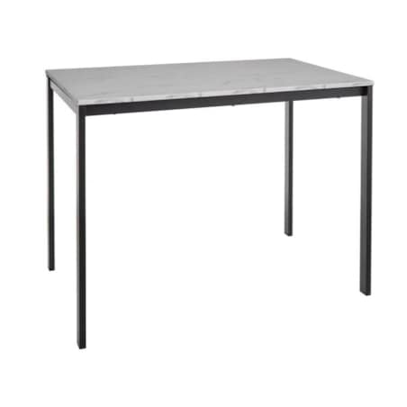 Stół MARIO 100x60 biały marmur/czarny