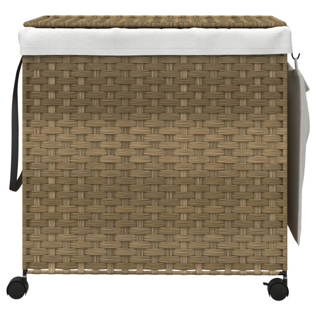 vidaXL Kosz na pranie z kółkami, 60x35x60,5 cm, rattan