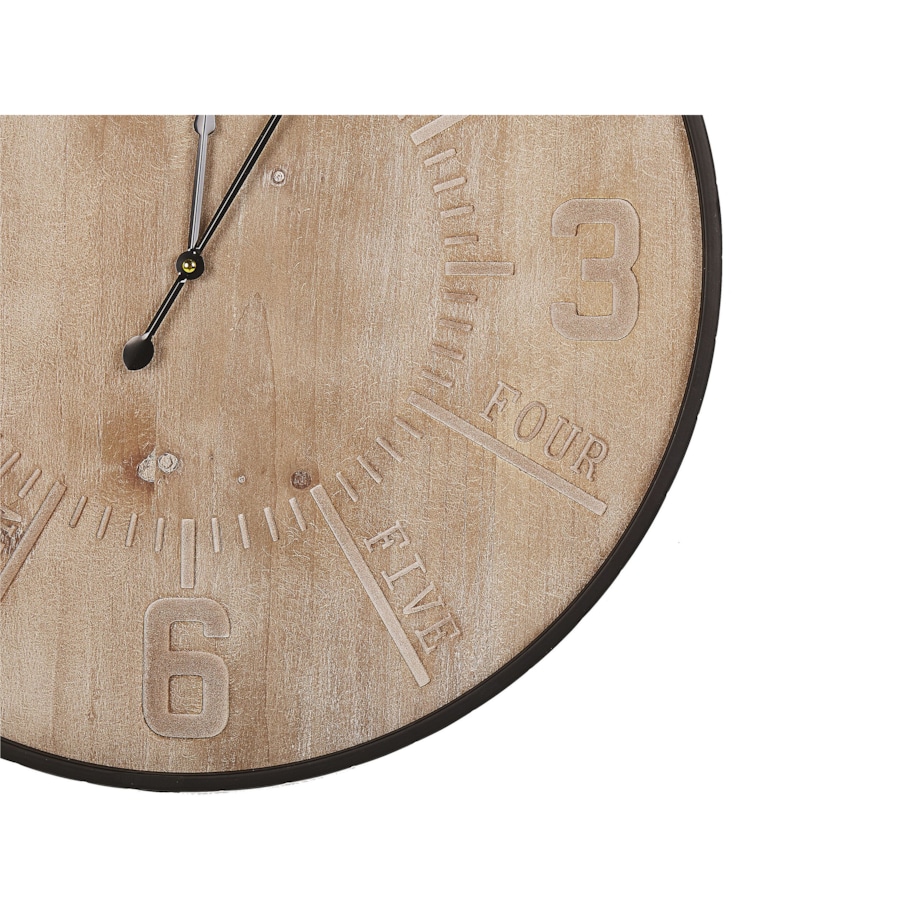 Zegar ścienny ø 60 cm jasne drewno DOLE