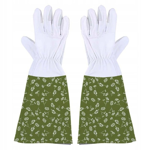 Długie Skórzane Rękawice do Pracy w Ogrodzie Ochronne do Róż