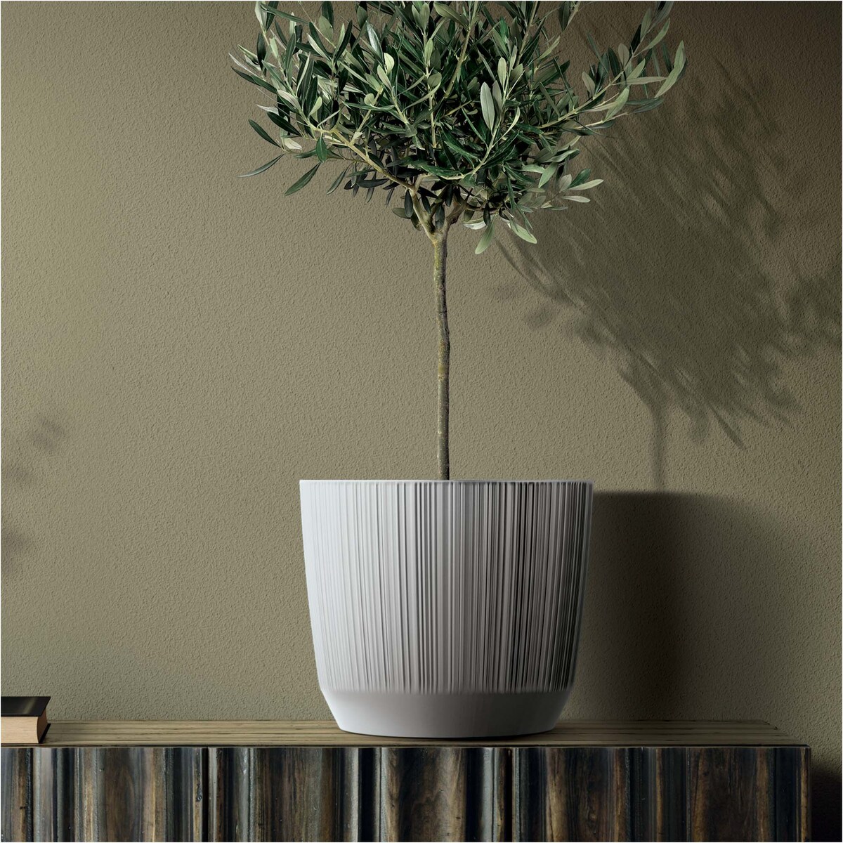 Doniczka Osłonka Domowa 14,6 Cm Ryfo Na Stół Parapet Do Domu Biała