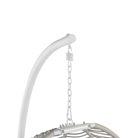 Fotel wiszący ze stojakiem biały ARCO