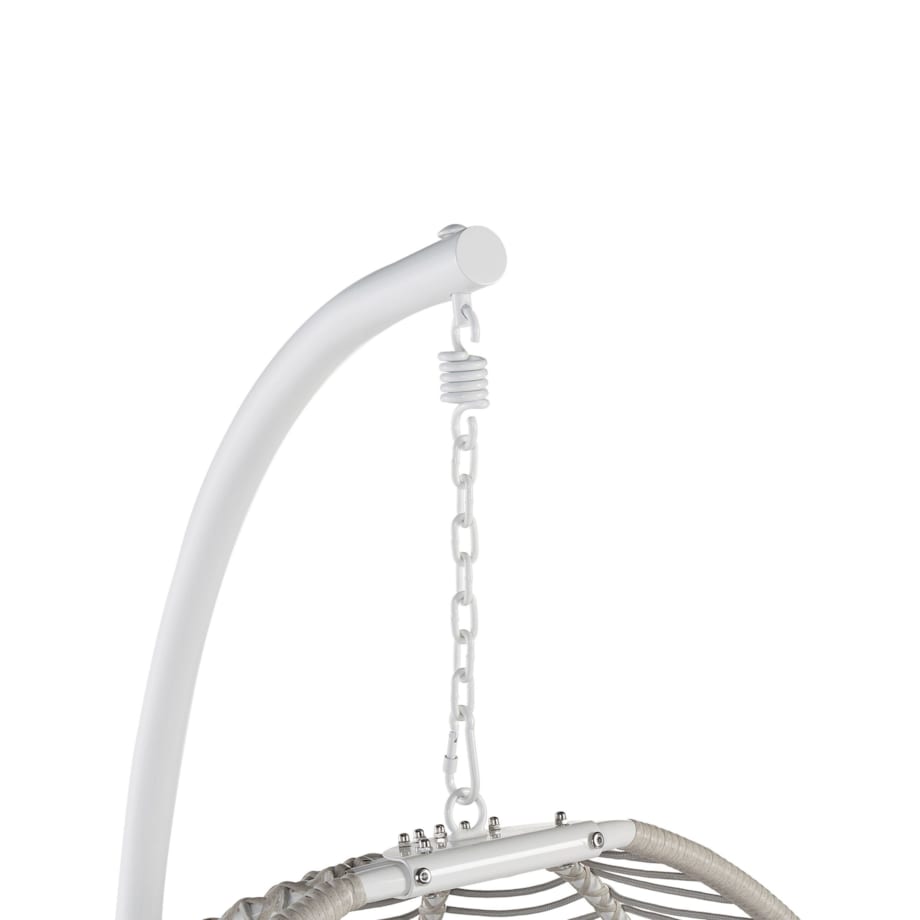 Fotel wiszący ze stojakiem biały ARCO