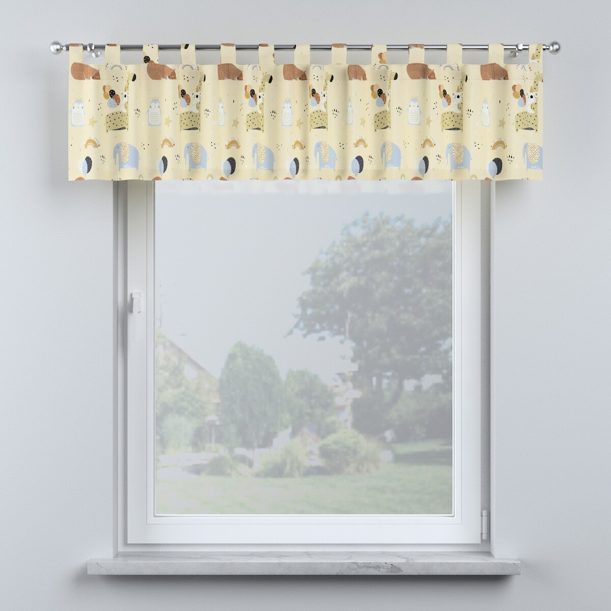 Lambrekin na szelkach 260x40 beżowy