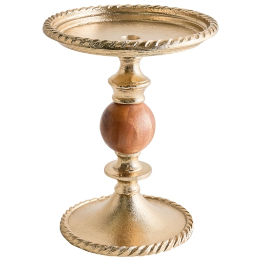 Świecznik VODNO Metal 31 cm Złoty