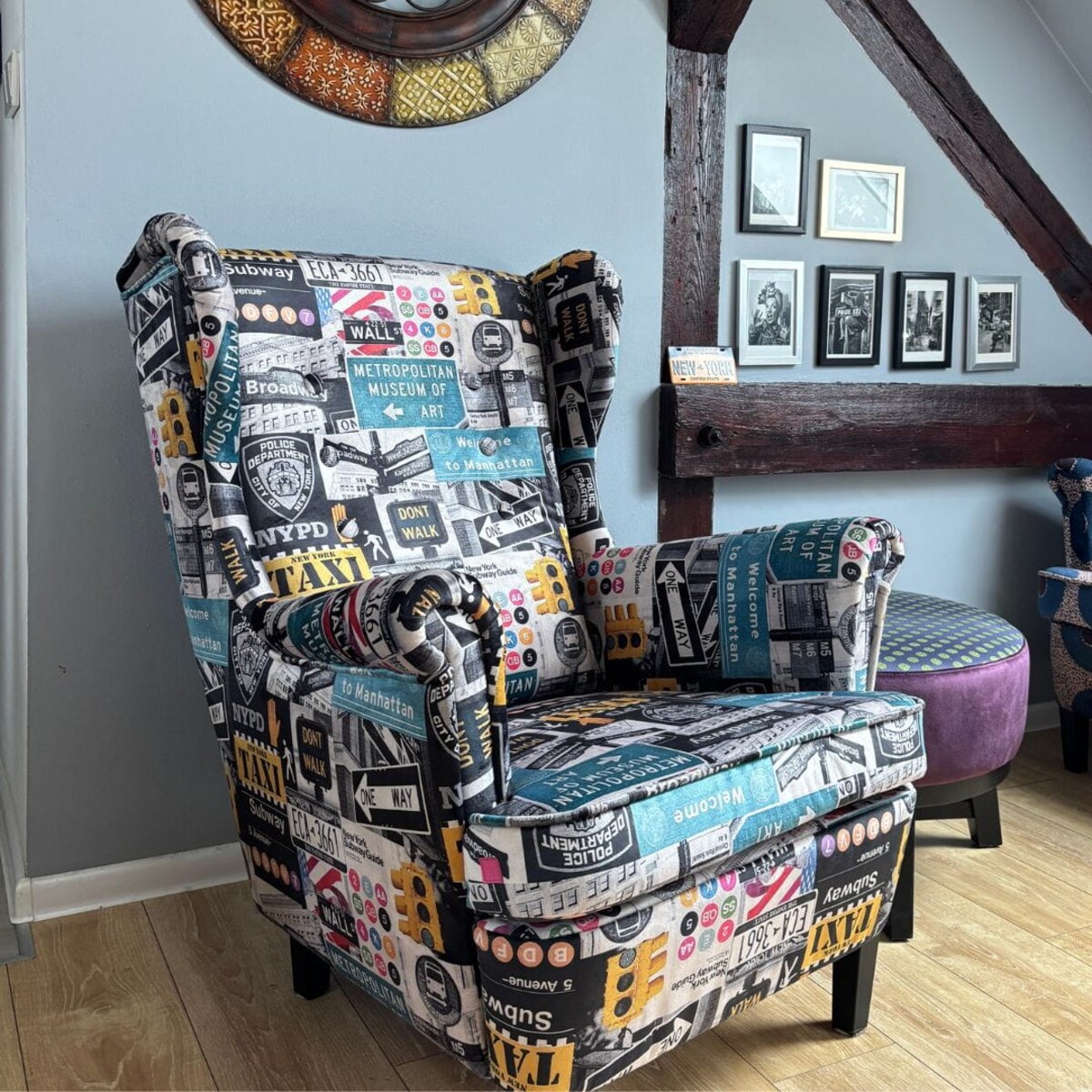 Fotel uszak Nowy Jork