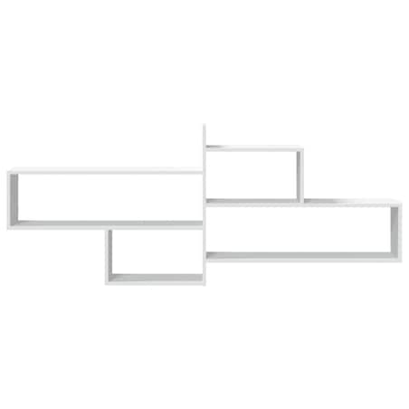 vidaXL Półka wisząca, biała, 167,5x18x68 cm, materiał drewnopochodny