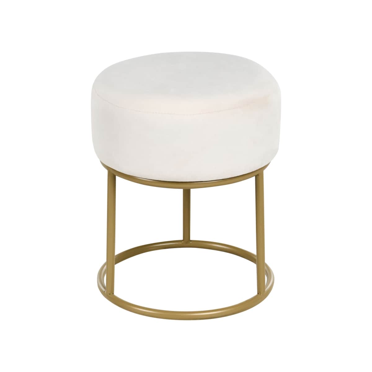 Stołek DELCO Welur Złamana biel