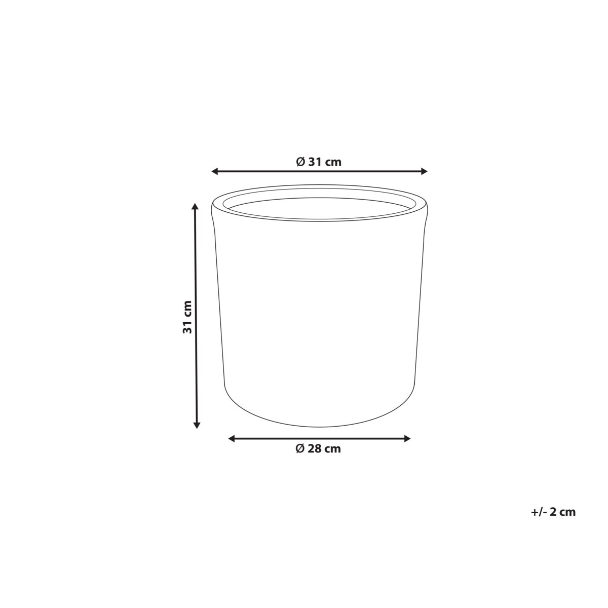 Doniczka ⌀ 31 cm złoty brąz VOULA
