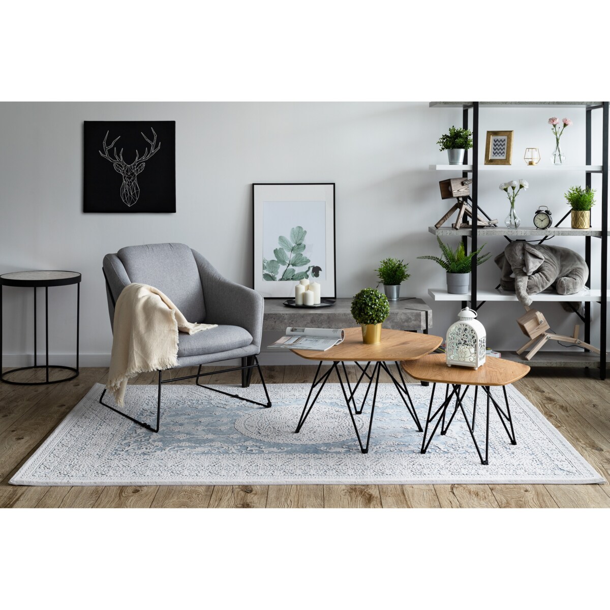 Dywan AKRYL VALENCIA 2328 ORNAMENT niebieski 80x150 cm