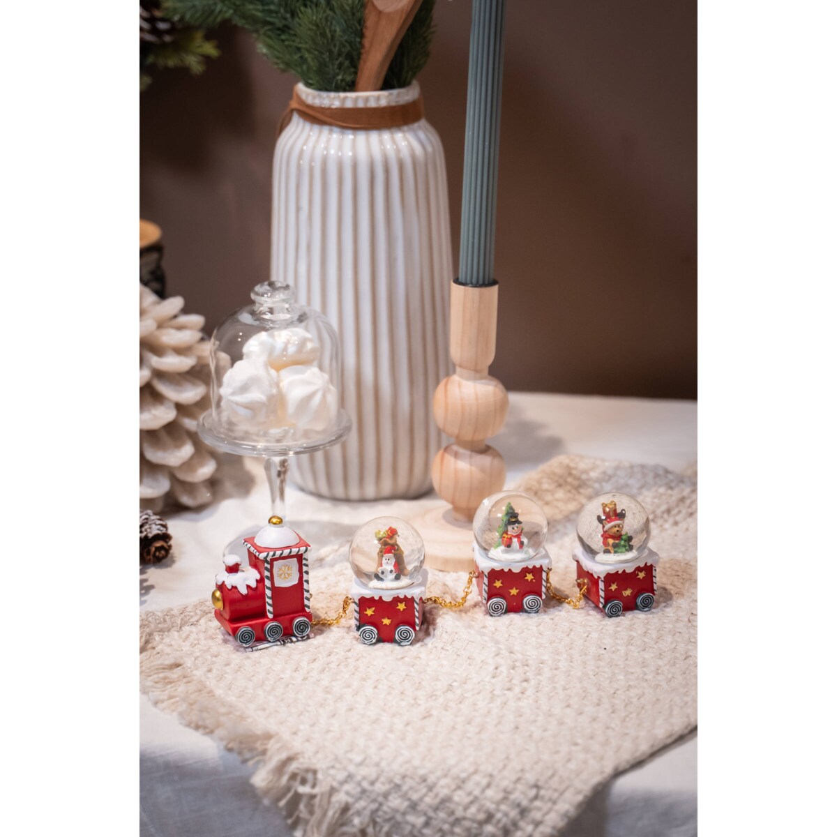 Ceramiczny wazon z ozdobnym rzemieniem, 28,5 cm