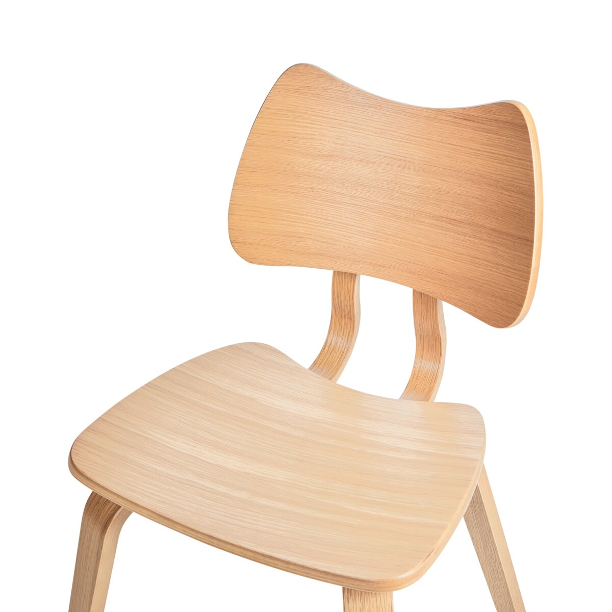 Zestaw 2 krzeseł do jadalni DIANA Drewno Jasnobrązowy