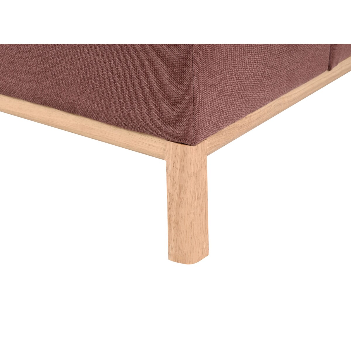 Sofa narożna prawostronna SOSJO Burgundowy Tkanina Prawostronny