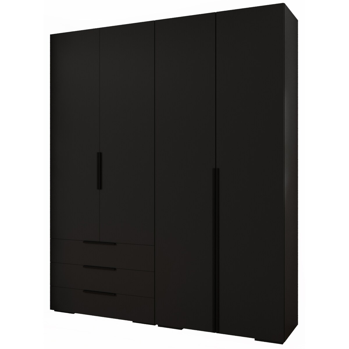 Garderoba wysoka do przedpokoju INOVA 1 Z15 czarny+czarny