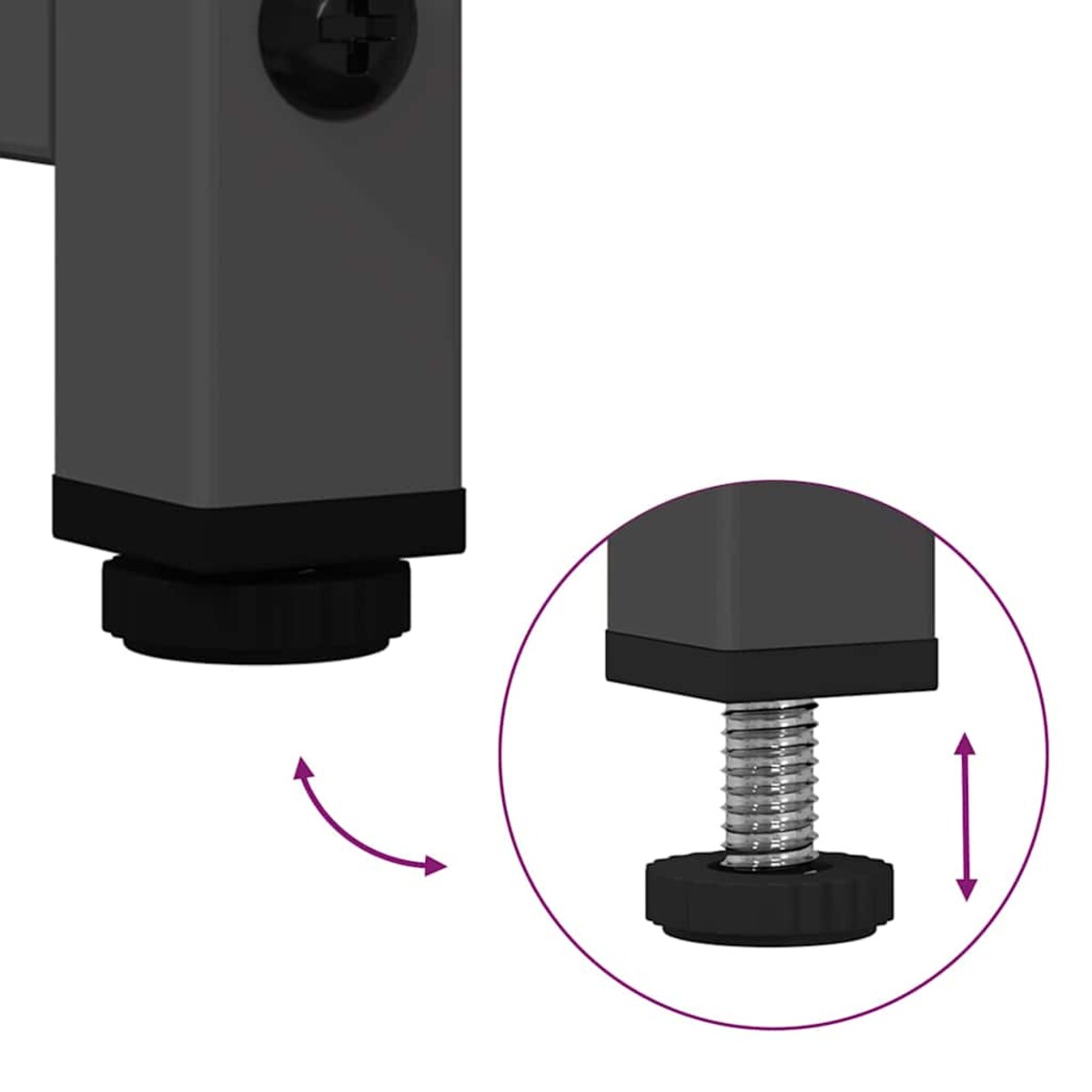 vidaXL Szafka pod telewizor, czarna, 68x39x60,5 cm, stalowa