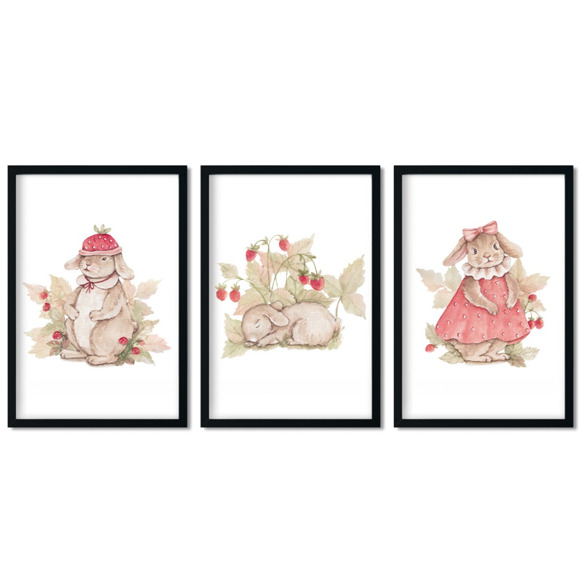 3 x plakat dla dzieci | króliczki 30x40