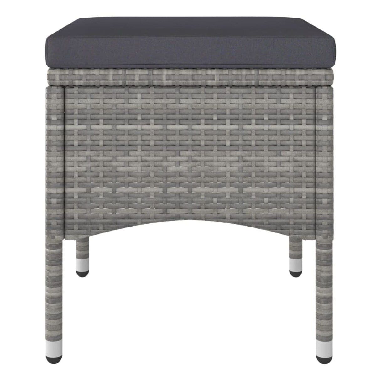 vidaXL 5-cz. zestaw ogrodowy, polirattan i hartowane szkło, szary