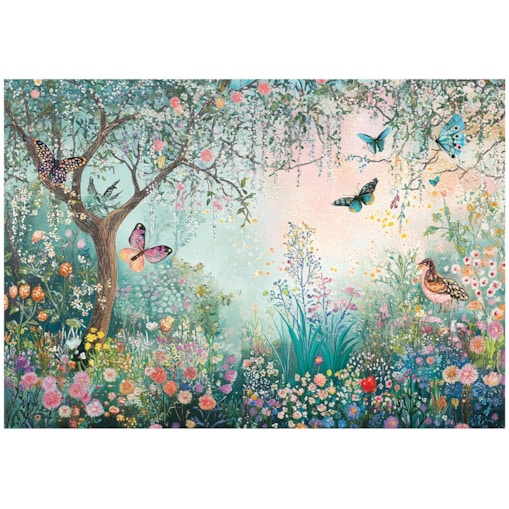 Fototapeta Dla Dzieci Na Flizelinie Zaczarowny Drzewa Niebieski 350x250