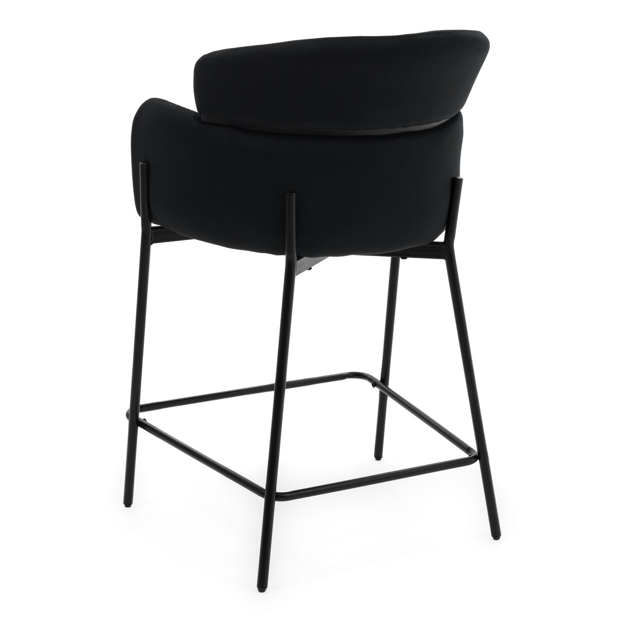 Hoker tapicerowany welurowy do salonu BOLZANO czarny