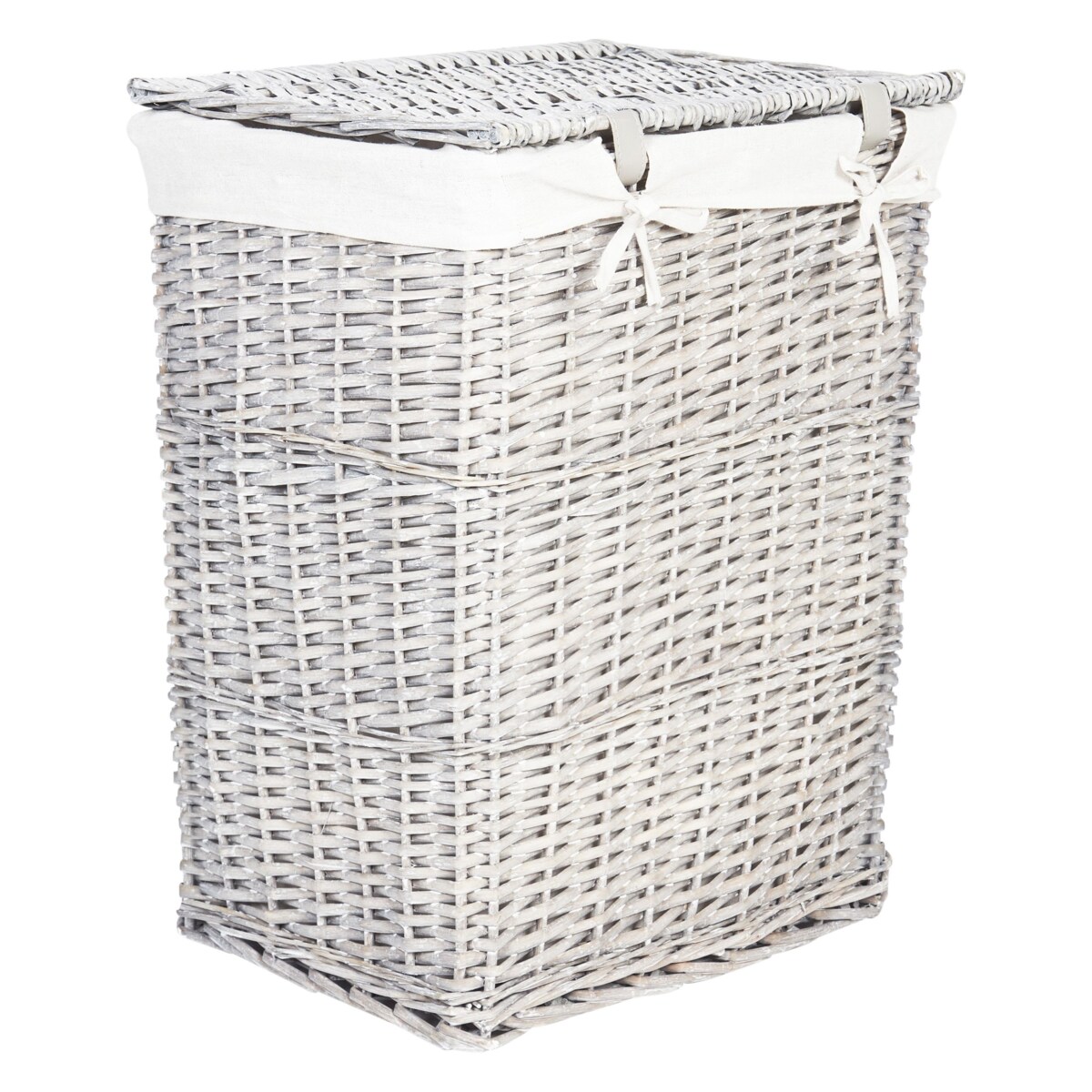 Zestaw 5 koszy wiklinowych szary ELLA