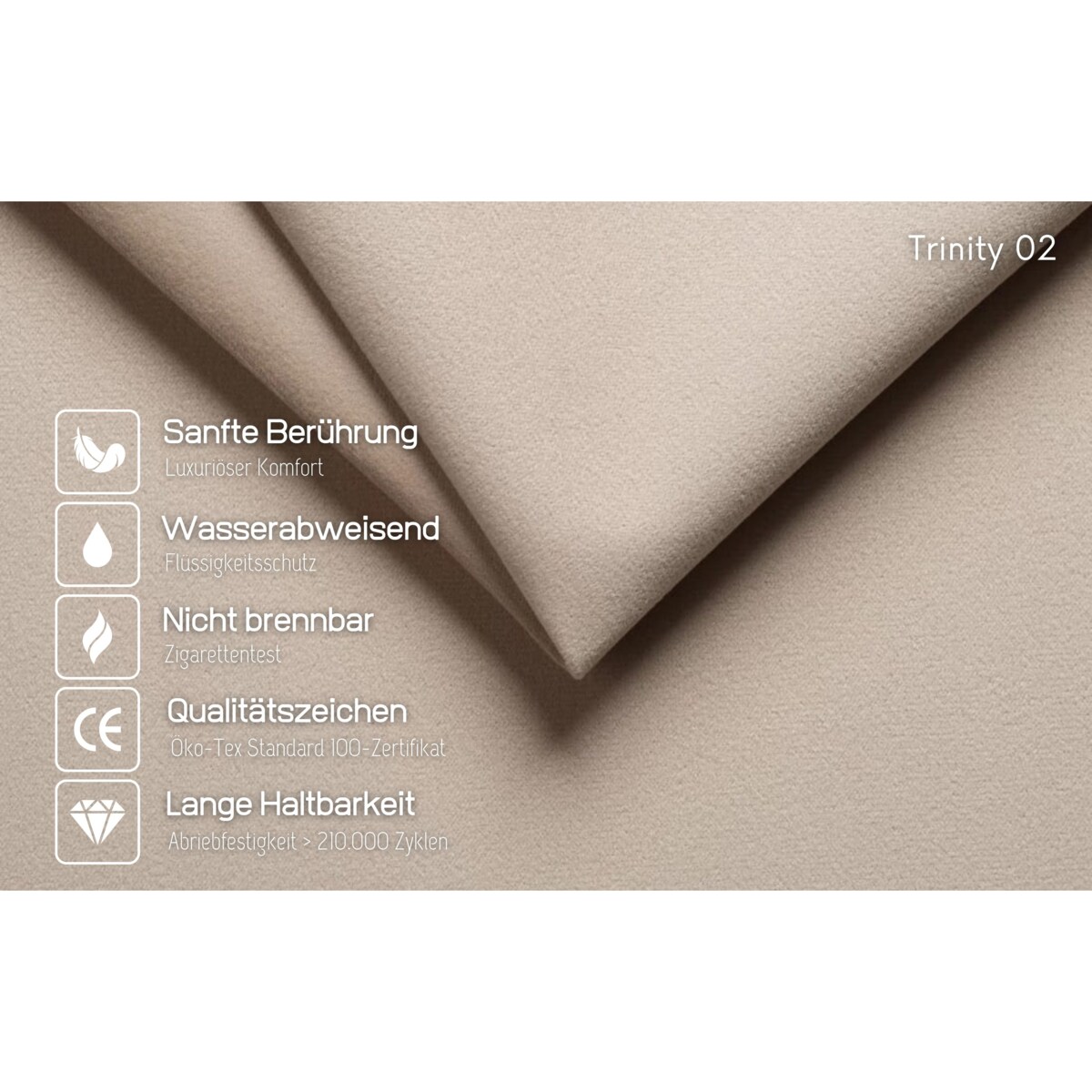 Łóżko lewitujące drewniane bukowe Visby HARALD / 160x200 cm, kolor naturalny, zagłówek Trinity 02