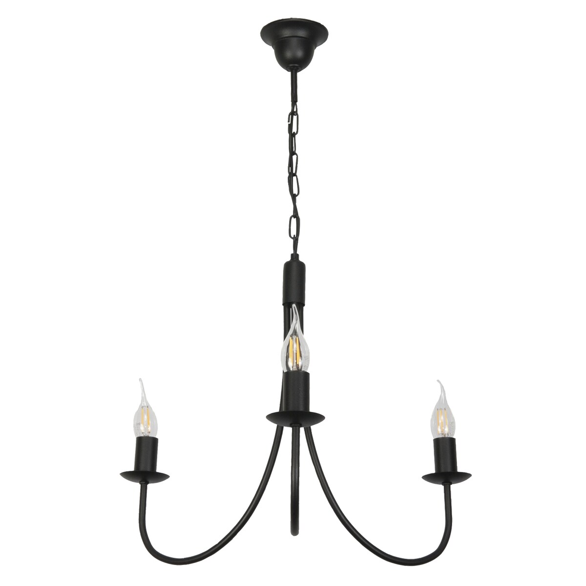 czarna lampa wisząca sufitowa 3 punktowa edylit loft do salonu