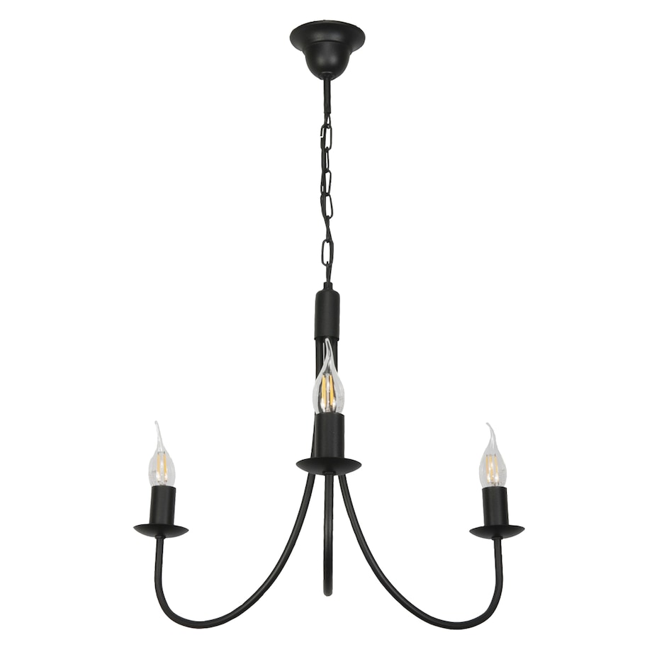 czarna lampa wisząca sufitowa 3 punktowa edylit loft do salonu