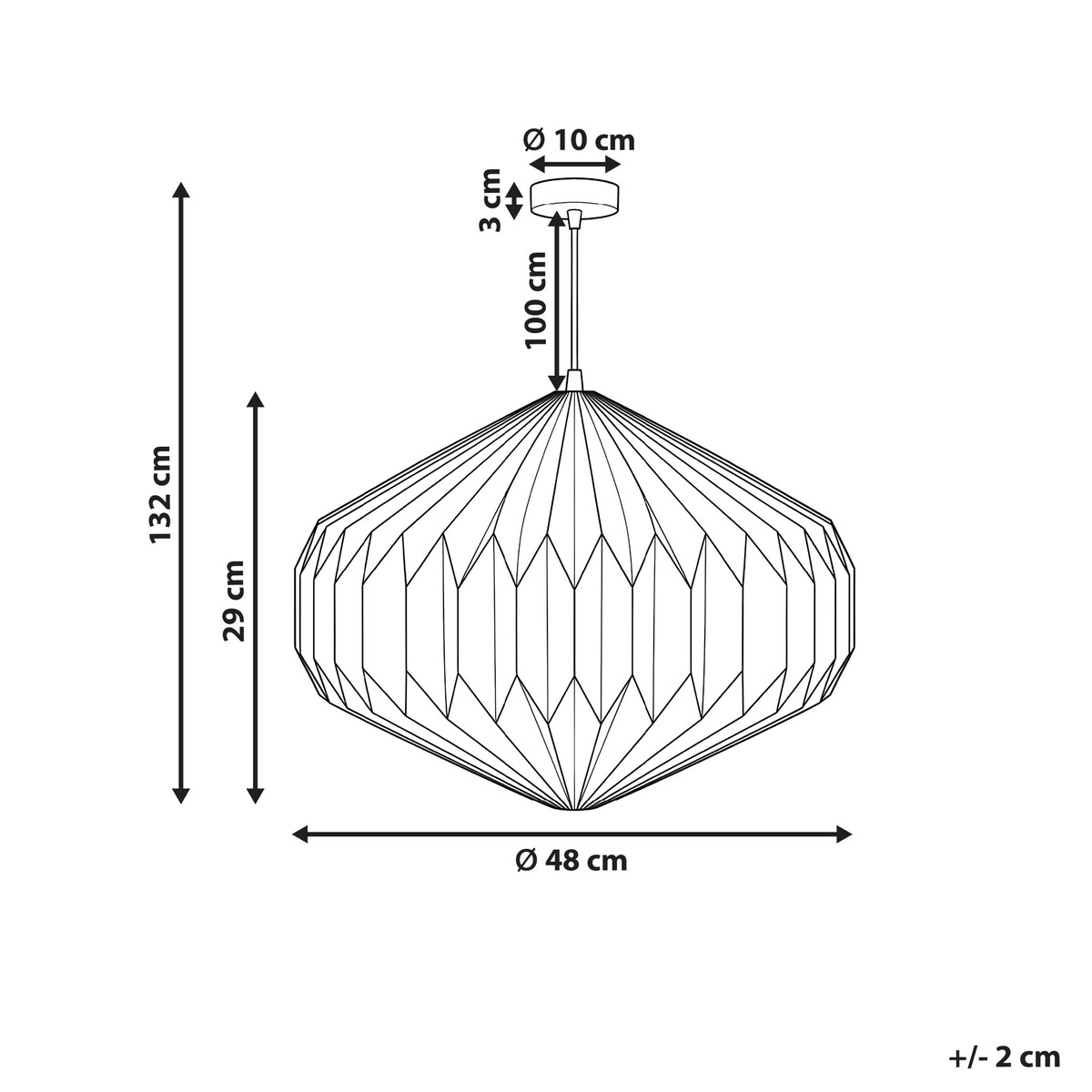 Lampa wisząca VISMAN Bawełna Beżowy