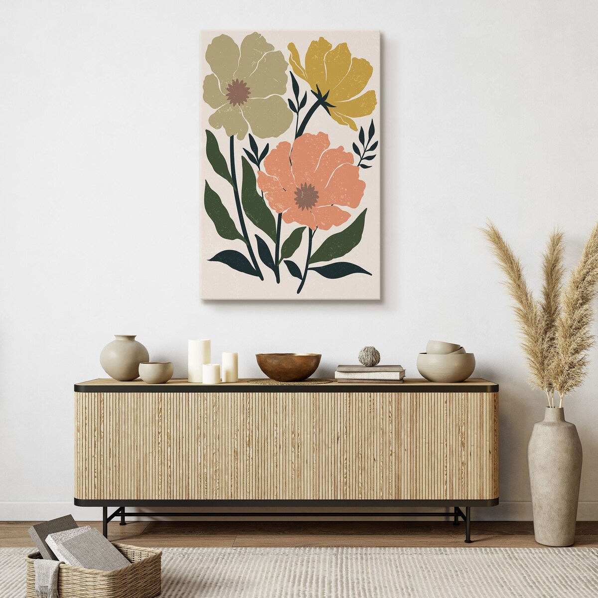 Obraz Pastelowe Abstrakcyjne Piwonie 30x40cm