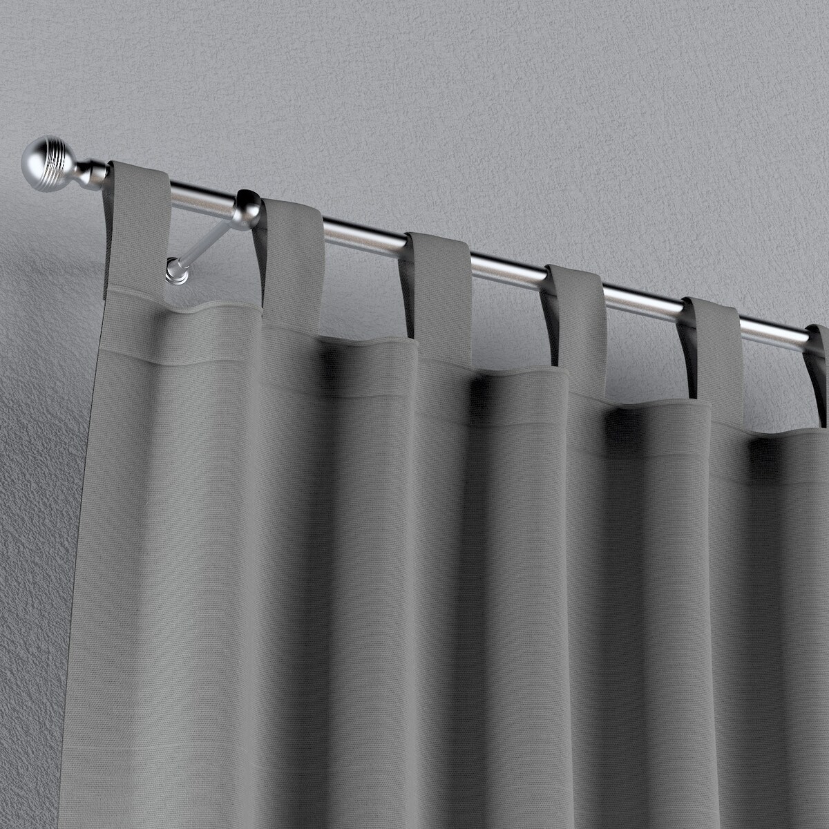 Zasłona na szelkach 1 szt. 130x260 szary
