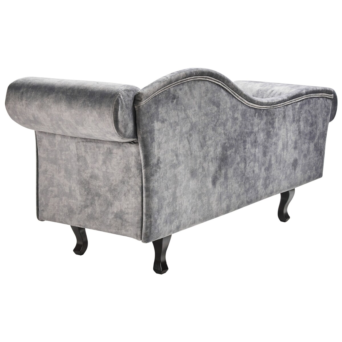 Szezlong welurowy prawostronny szary LATTES II