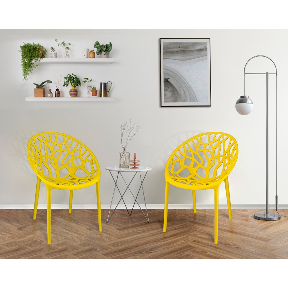 Krzesło Do Jadalni Kuchni Salonu Albero Żółte 2