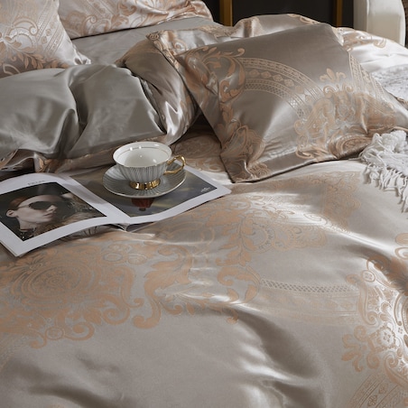 POŚCIEL 160x200 BAWEŁNIANA KOMPLET POŚCIELI ATŁASOWEJ POSZEWKA 70x80 HAFT