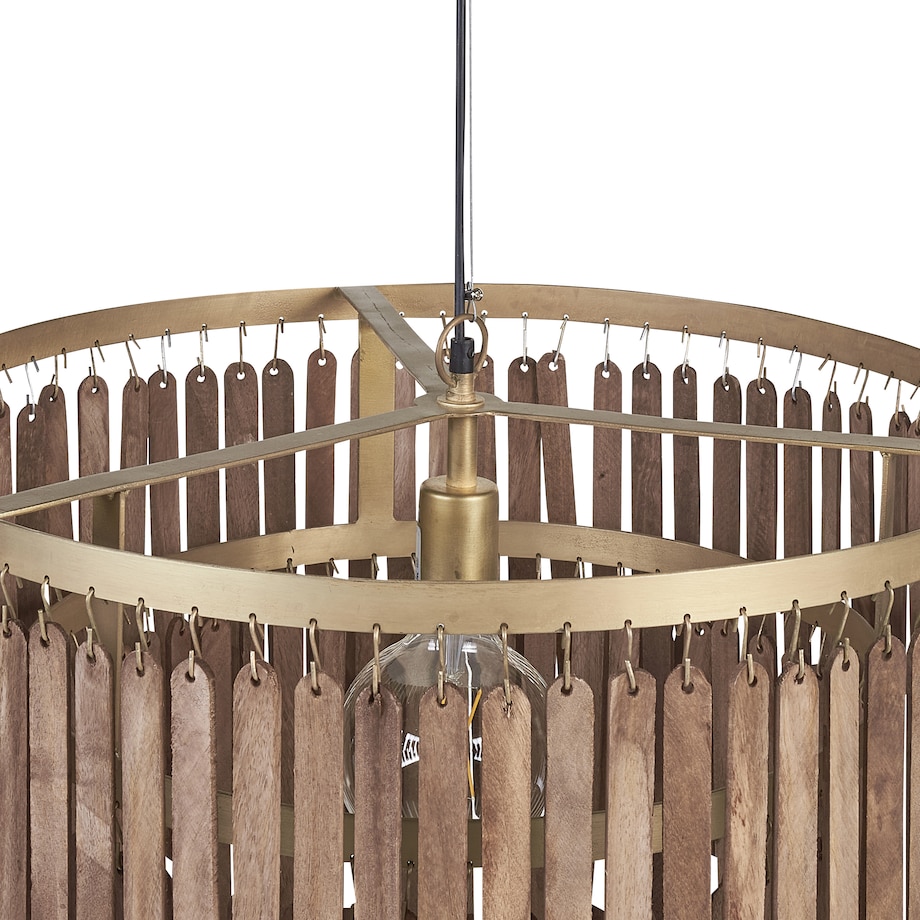 Lampa wisząca KAVERI Drewno mango Brązowy