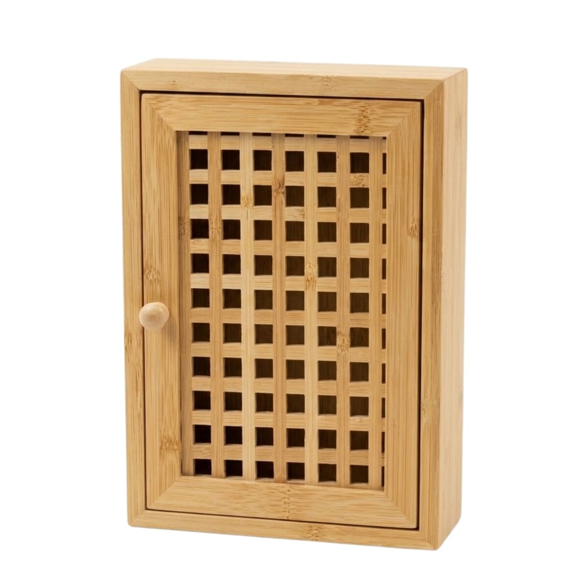 Wisząca szafka na klucze KIZU, 19 x 27 x 6 cm, bambus