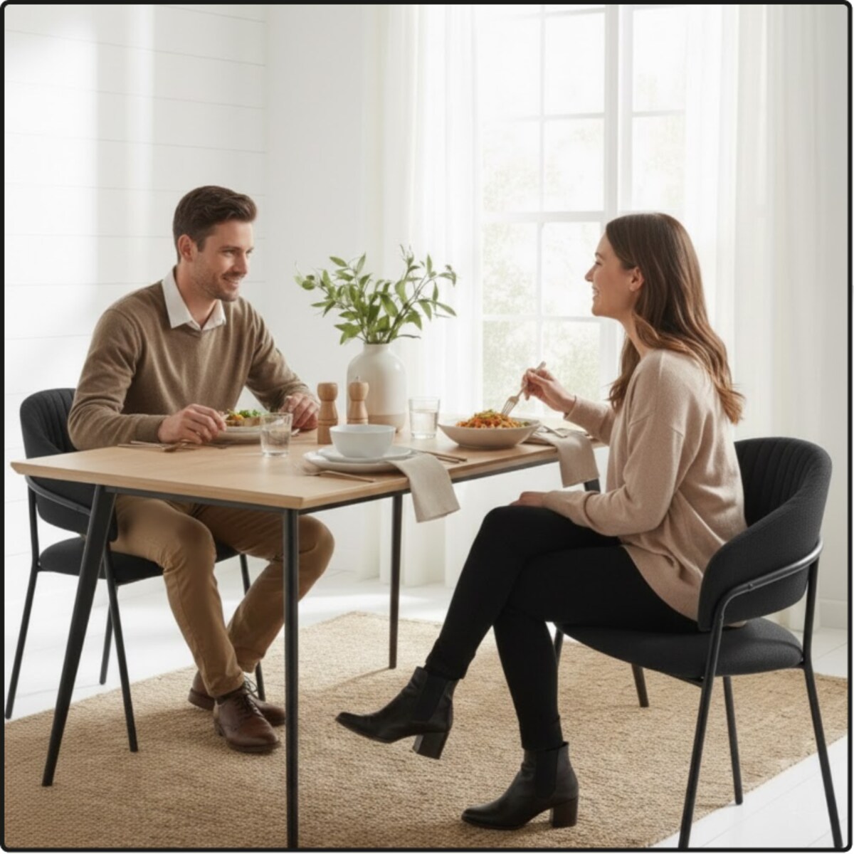 Krzesło tapicerowane nowoczesne wygodne pikowane do jadalni salonu czarne welurowe