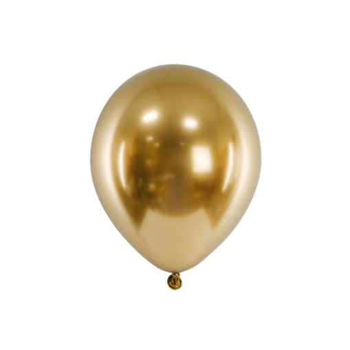 Balony Glossy, 46 cm, złoty (1 op. / 5 szt.)