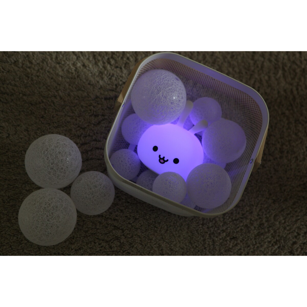 Innogio GIObunny silikonowa lampka nocna LED dla dzieci króliczek 7 kolorów ładowana