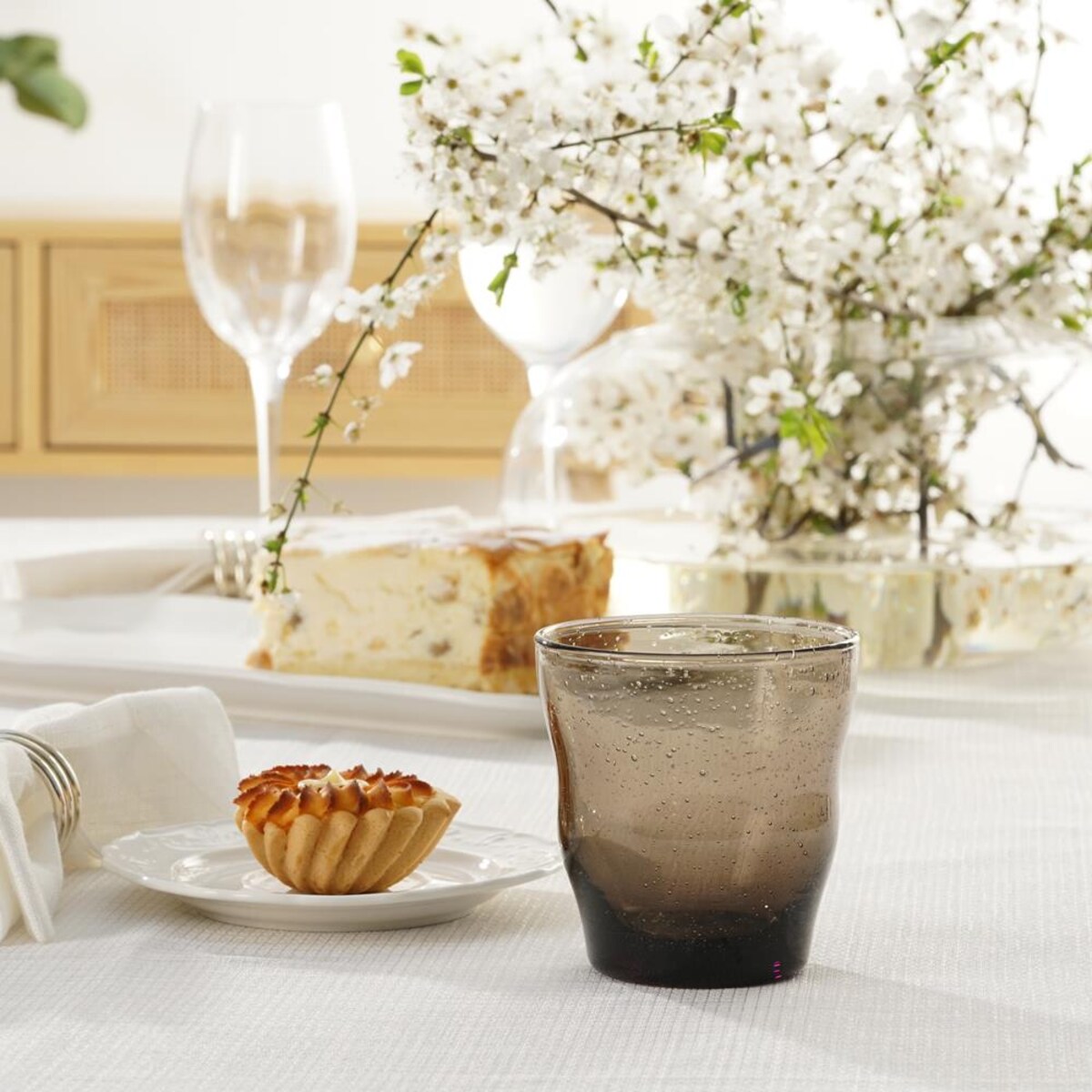 VILLA ITALIA Szklanka szara 300 ml PERLATO