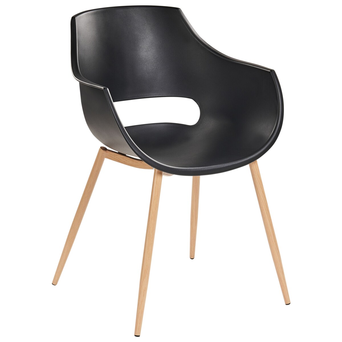 Zestaw 4 krzeseł MILLERS Czarny