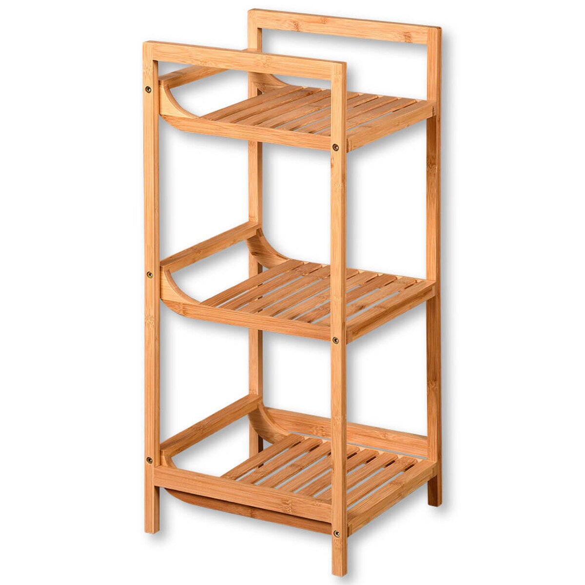 Regał łazienkowy z 3 półkami, bambusowy, KESPER