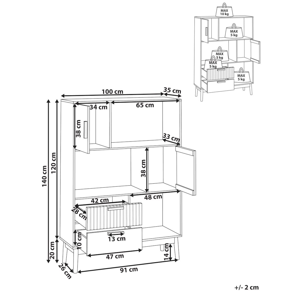 Regał Jasne drewno LYNWOOD