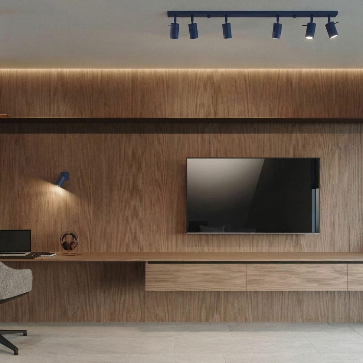 Plafon RING 3L ultramaryna