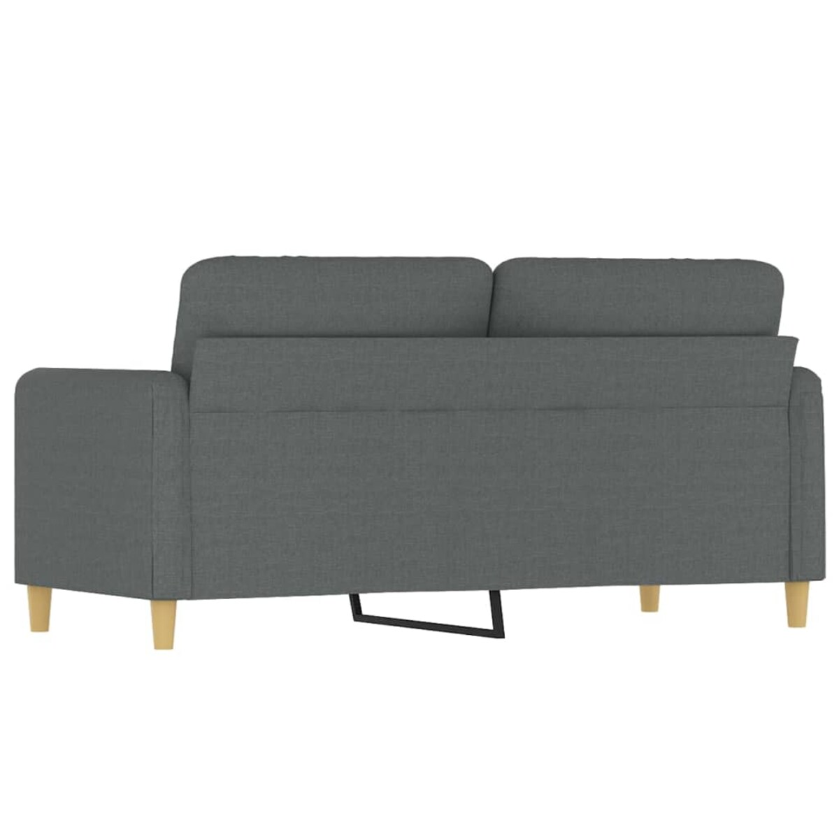 vidaXL Sofa 2-osobowa, ciemnoszara, 140 cm, tapicerowana tkaniną