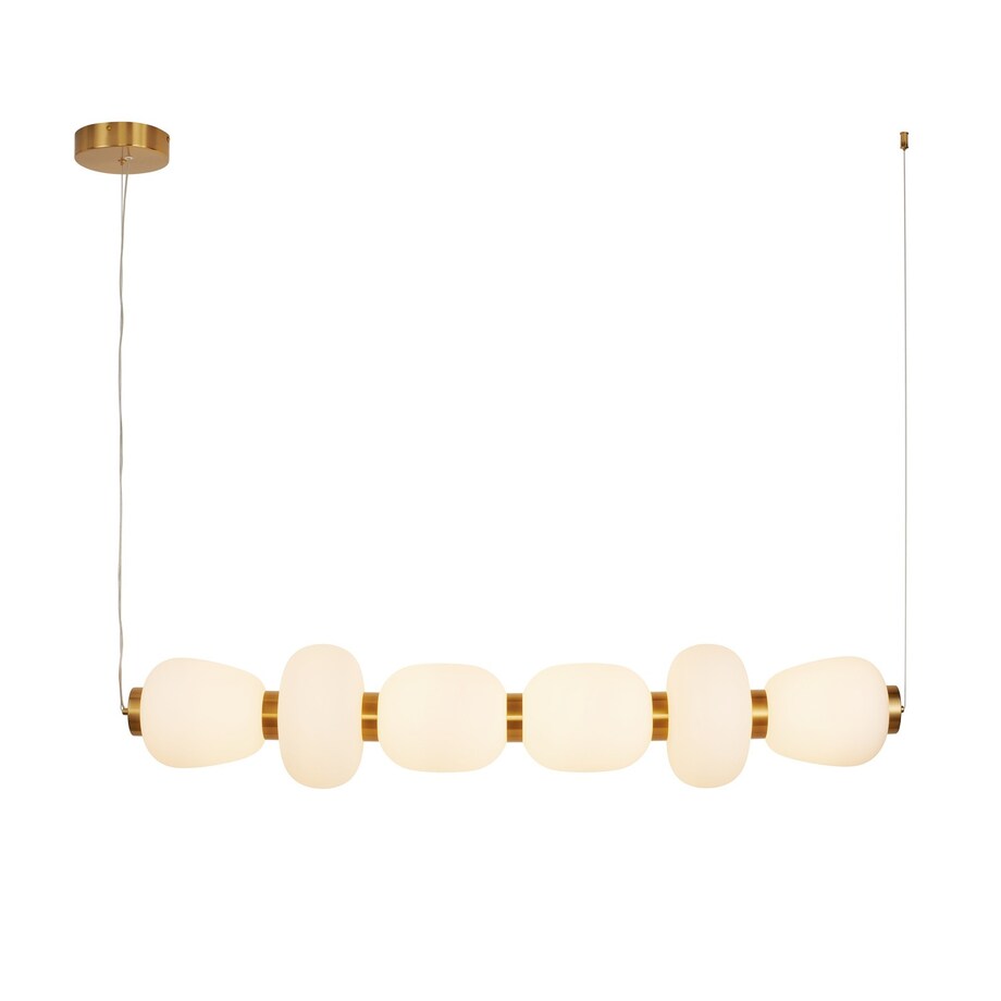 Lampa wisząca BRILLA-6 LED biało-złota 125 cm
