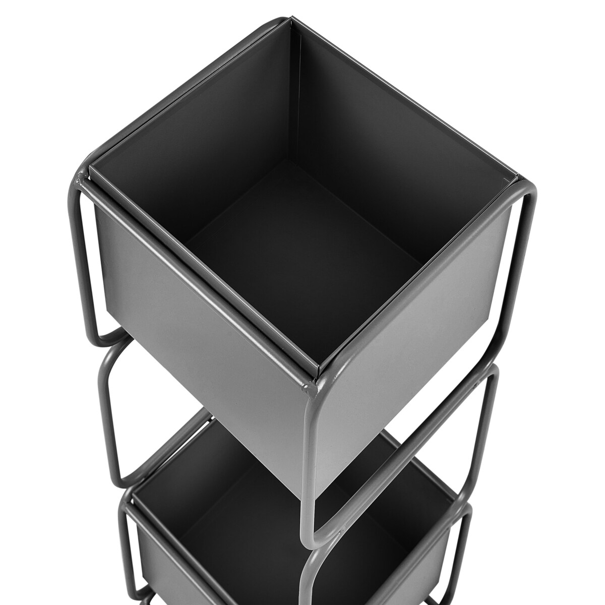 Doniczka na stojaku metalowa czarna COTINUS