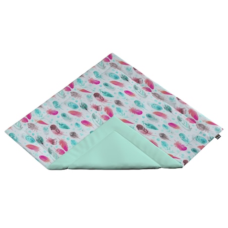 Mata do tipi, różowe i turkusowe piórka, 110x110, Magic Collection