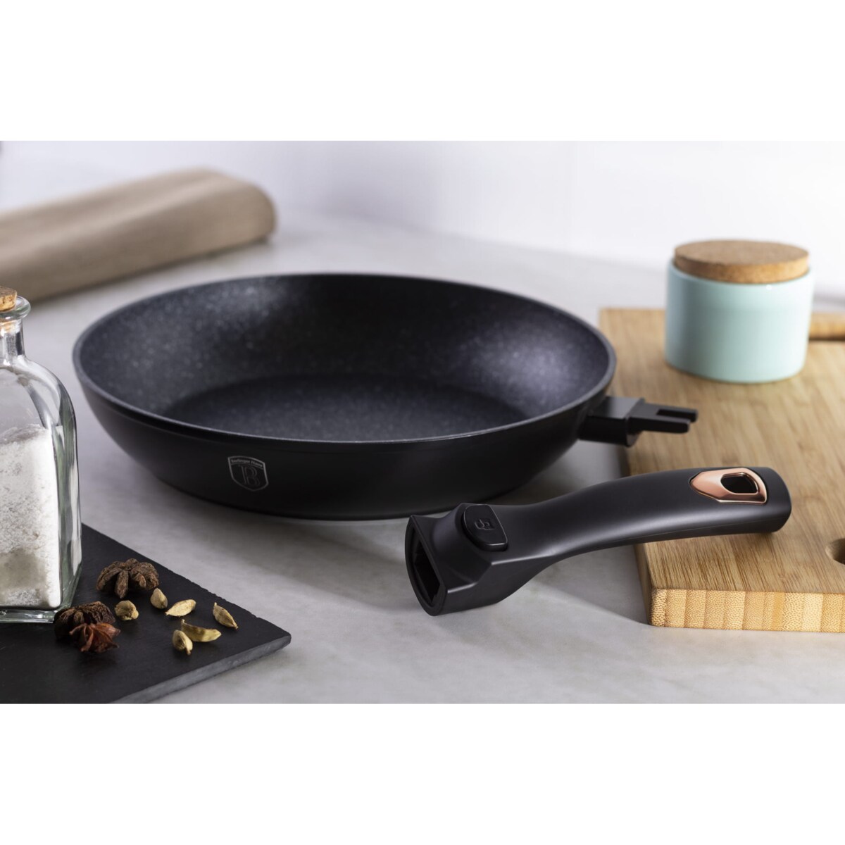 Patelnia 28cm odpinany uchwyt Berlinger Haus BH-1952 Black Rose